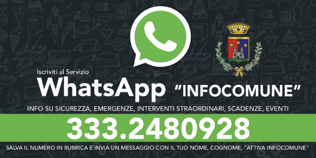 E' ATTIVO IL NUOVO SERVIZIO WHATSAPP DEL COMUNE DI BINASCO
