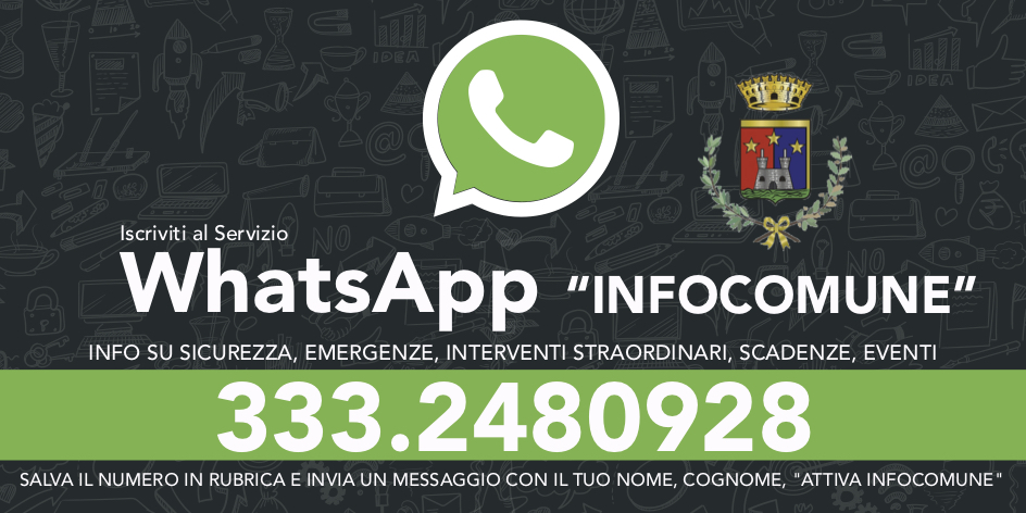 E' attivo il nuovo servizio whatsapp del comune di binasco